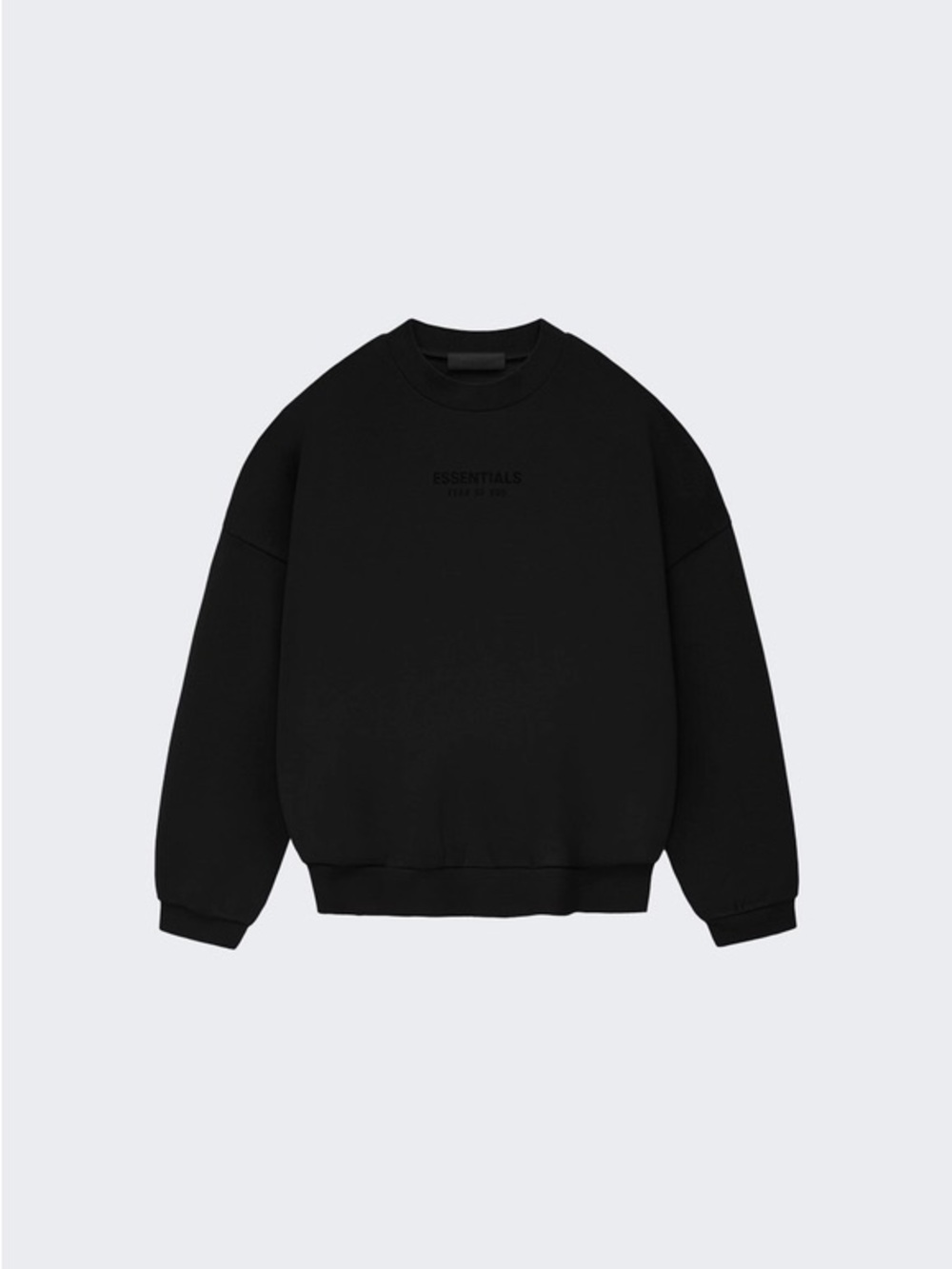 ESSENTIALS Black Crewneck Sweatshirt
